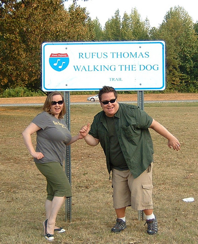 “Walking The Dog” with Christine @ the rest area!