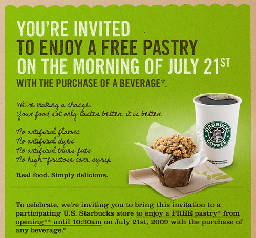 Free Pastry Day @ Starbucks!