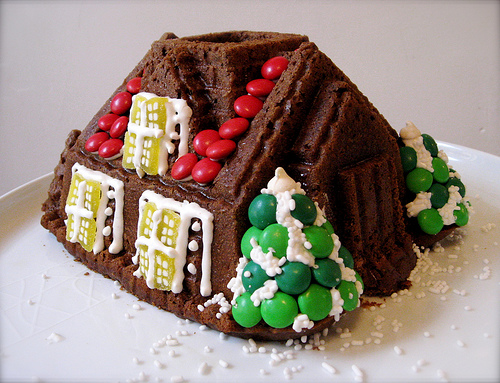 Gingerbread House Bundt Cake - Goodies By Anna