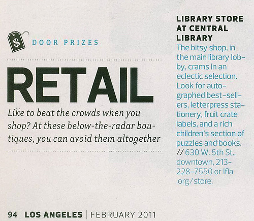 The Library Store featured in Los Angeles Magazine!